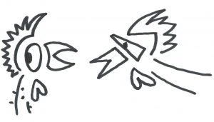 Marlies Kosubski: Hühner und Streithähne – Paar 2