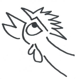 Marlies Kosubski: Hühner und Streithähne – Vogel 14