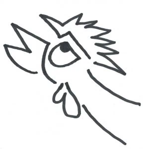 Marlies Kosubski: Hühner und Streithähne – Vogel 14