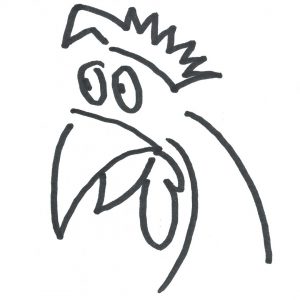 Marlies Kosubski: Hühner und Streithähne – Vogel 18