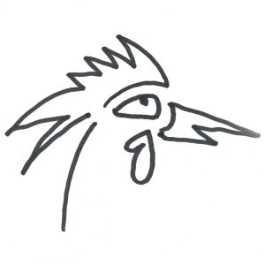 Marlies Kosubski: Hühner und Streithähne – Vogel 5