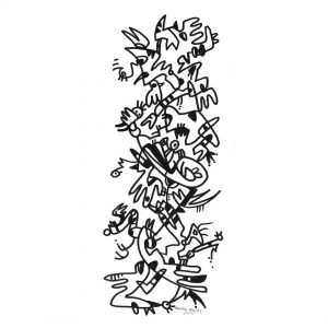 Marlies Kosubski: Tanz der Fantasten – Werk 2 (Chaos aus Figuren und Ornamenten)