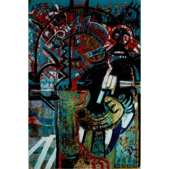 abstract painting like a Cloisonné