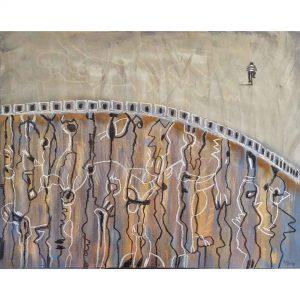 Marlies Kosubski: Ober- und Unterwelt – Werk 2 (Kleine Figur am Weltenrand)